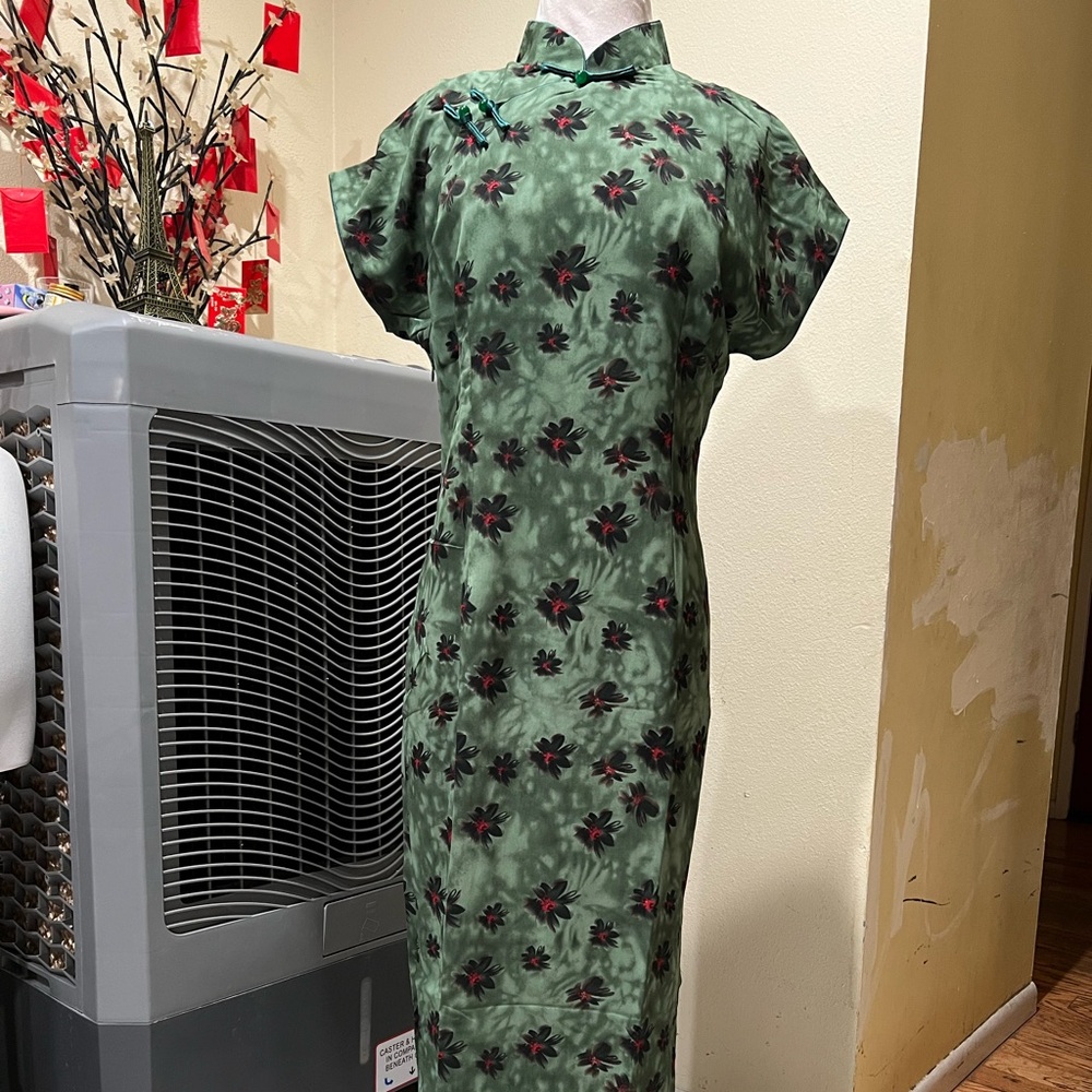 3XL Chinese cheongsa，cheongsam ，Chinese qipao dress #11